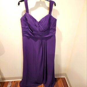 W Too purple plus size long dress gown sleeveless wedding size 18W